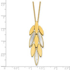 Leslie's 14K Two-tone Polished/Dia-cut Fancy w/1in ext. Necklace - Image 5