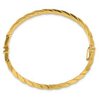 Leslie's 14K Polished and Grooved Fancy Hinged Bangle - Image 2