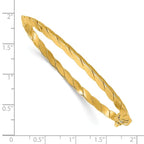 Leslie's 14K Polished and Grooved Fancy Hinged Bangle - Image 3