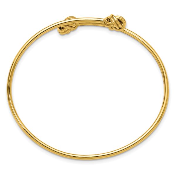 Leslie's 14K Polished Knot Flexible Bypass Bangle - Image 2