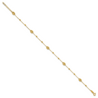 Leslie's 14K Polished Beads Station 9in Plus 1in ext. Anklet - Image 2