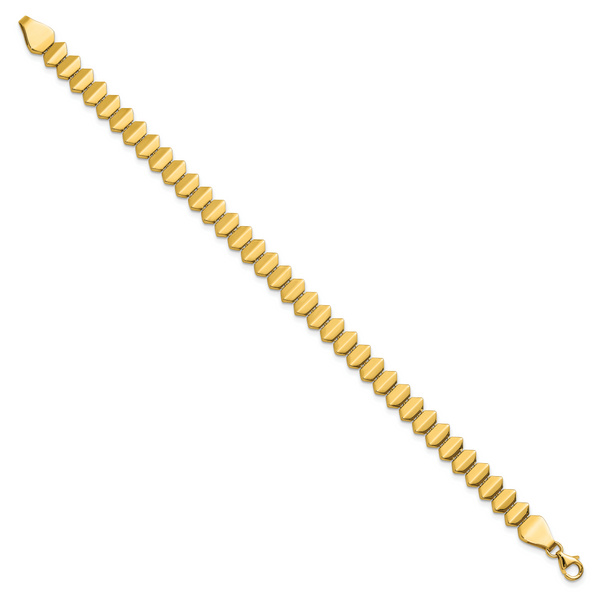 Leslie's 14K Polished Fancy Geometric Link Bracelet - Image 2