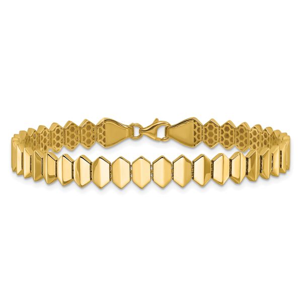 Leslie's 14K Polished Fancy Geometric Link Bracelet - Image 3