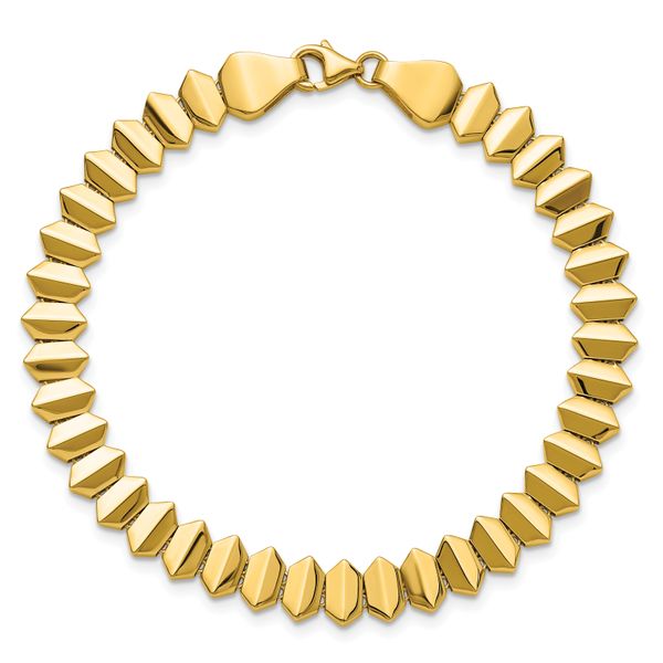 Leslie's 14K Polished Fancy Geometric Link Bracelet - Image 4