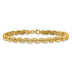Leslie's 14K Polished Fancy Wave Link Bracelet - Image 3