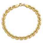 Leslie's 14K Polished Fancy Wave Link Bracelet - Image 4