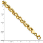 Leslie's 14K Polished Fancy Wave Link Bracelet - Image 5