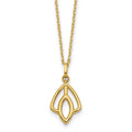 Leslie's 14K Polished Floral Pendant Necklace