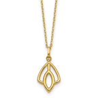 Leslie's 14K Polished Floral Pendant Necklace