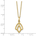 Leslie's 14K Polished Floral Pendant Necklace - Image 5