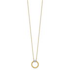 Leslie's 14K with Rhodium Polished Circle Necklace - Image 2