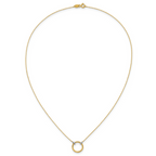 Leslie's 14K with Rhodium Polished Circle Necklace - Image 4