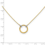 Leslie's 14K with Rhodium Polished Circle Necklace - Image 5
