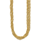 Leslie's 14K Polished/Diamond-cut Multi-strand Singapore Necklace - Image 2