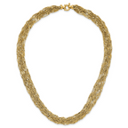 Leslie's 14K Polished/Diamond-cut Multi-strand Singapore Necklace - Image 4