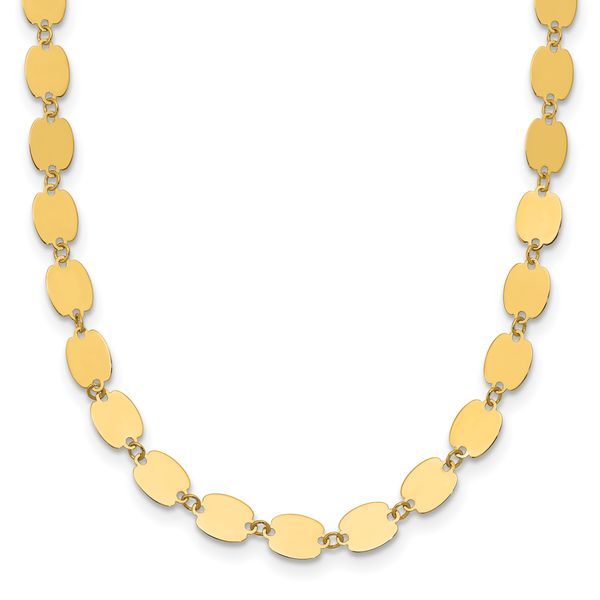 Leslie's 14K Polished Fancy Mirror Link Necklace