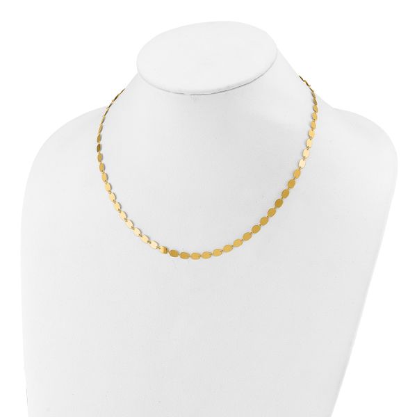Leslie's 14K Polished Fancy Mirror Link Necklace - Image 3