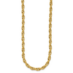 Leslie's 14K Polished/Textured/Dia-cut Twisted Link Necklace - Image 2