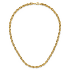 Leslie's 14K Polished/Textured/Dia-cut Twisted Link Necklace - Image 4