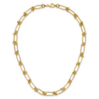 Leslie's 14K Polished Love Knot Fancy Paperclip Link Necklace - Image 4