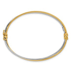 Leslie's 14K with Rhodium Polished Twist Hinged Bangle - Image 2