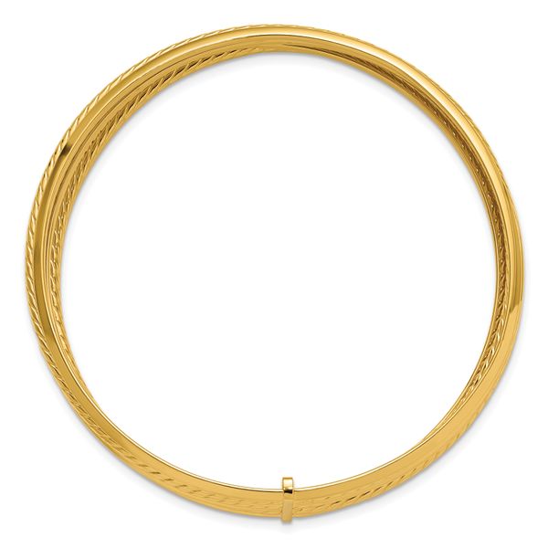 Leslie's 14K Polished and Twisted 7-Layer Slip-on Bangle - Image 2