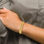 Leslie's 14K Polished and Twisted 7-Layer Slip-on Bangle - Image 4