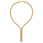Leslie's 14K Polish/Texture/Dia-cut Fancy Drop Necklace - Image 4