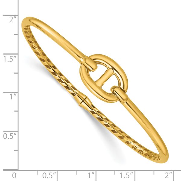 Leslie's 14K Polished Hinged Bangle - Image 3