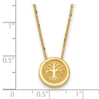Leslie's 14K Polished and Satin Tree of Life Necklace - Image 5