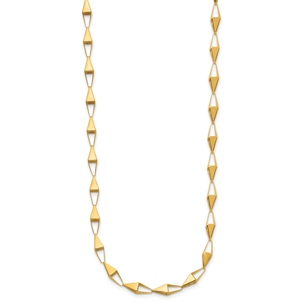 Leslie's 14K Polished Geometric Link Necklace - Image 2