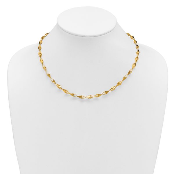 Leslie's 14K Polished Geometric Link Necklace - Image 3