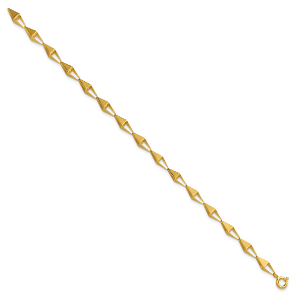 Leslie's 14K Polished Geometric Link Bracelet - Image 2
