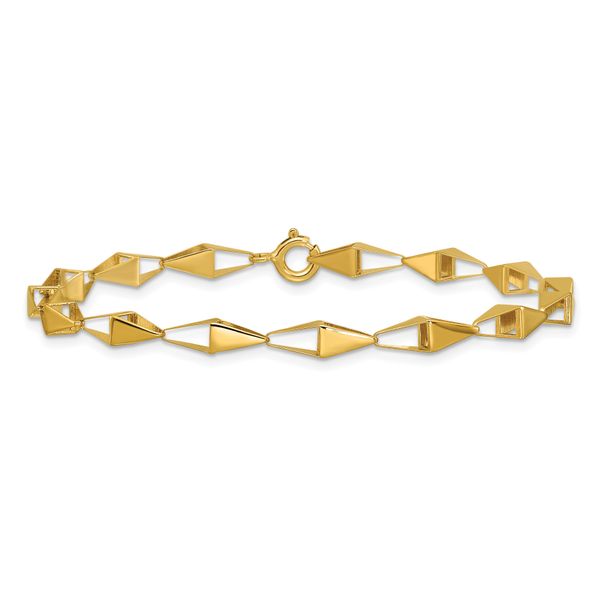 Leslie's 14K Polished Geometric Link Bracelet - Image 3