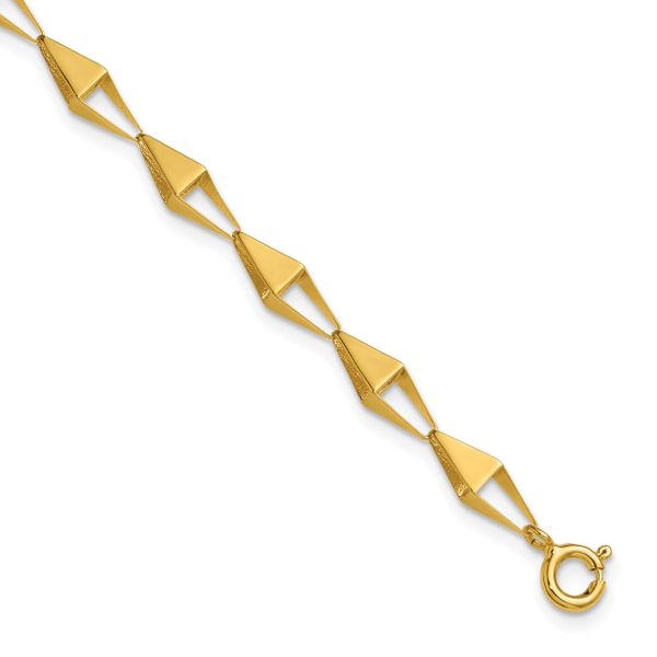 Leslie's 14K Polished Geometric Link Bracelet
