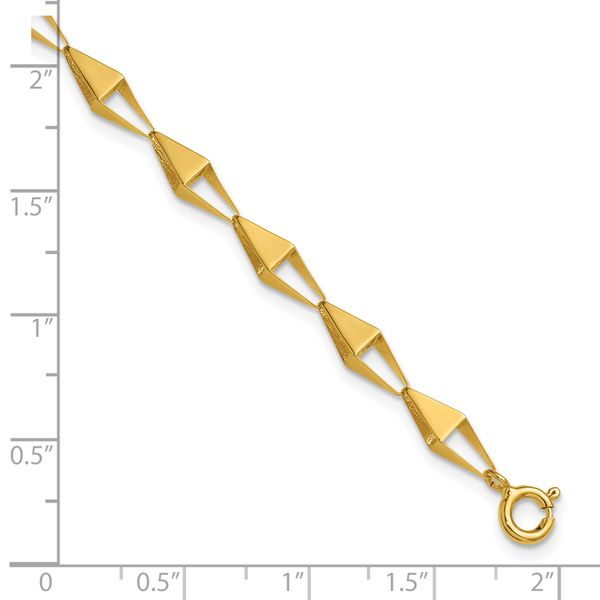 Leslie's 14K Polished Geometric Link Bracelet - Image 5