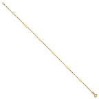 Leslie's 14K Polished Geometric 9in plus 1in ext. Anklet - Image 2