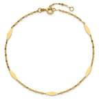 Leslie's 14K Polished Geometric 9in plus 1in ext. Anklet - Image 4