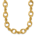 Leslie's 14K Polished Fancy Circle and Rope Link Necklace