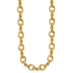 Leslie's 14K Polished Fancy Circle and Rope Link Necklace - Image 2