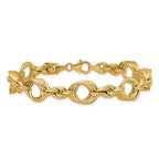 Leslie's 14K Polished Fancy Circle and Rope Link Bracelet - Image 3