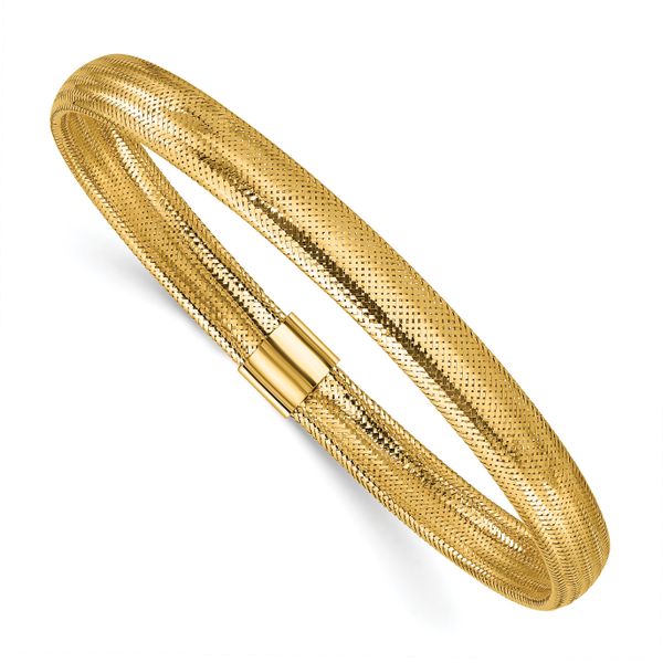 Leslie's 14K Polished Stretch Slip on Bracelet