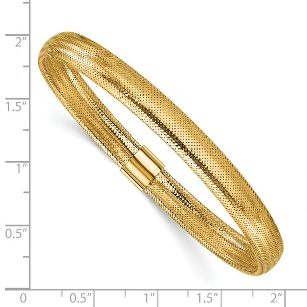 Leslie's 14K Polished Stretch Slip on Bracelet - Image 3