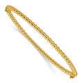 Leslie's 14K Polished Beaded Hinged Bangle