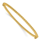 Leslie's 14K Polished Beaded Hinged Bangle
