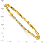 Leslie's 14K Polished Beaded Hinged Bangle - Image 3