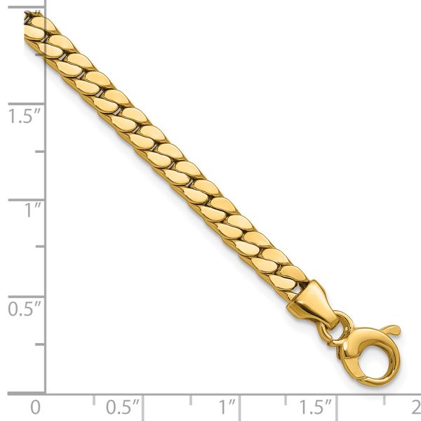 Leslie's 14K Polished Fancy Curb Link Bracelet - Image 5