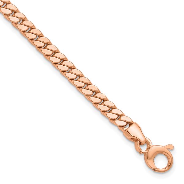 Leslie's 14K Rose Gold Polished Fancy Curb Link Bracelet
