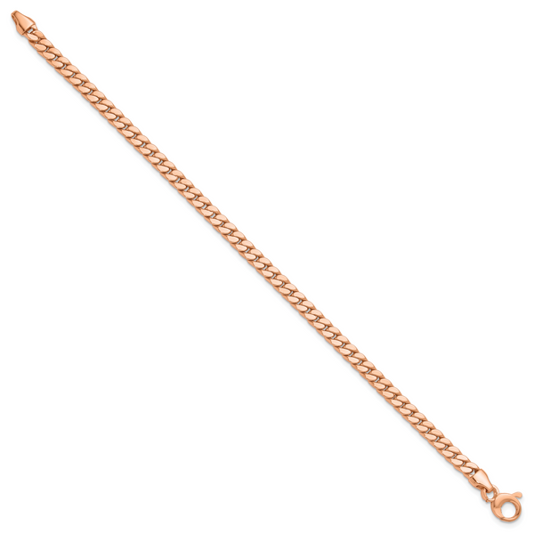 Leslie's 14K Rose Gold Polished Fancy Curb Link Bracelet - Image 2