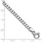 Leslie's 14K White Gold Polished Fancy Curb Link Bracelet - Image 5